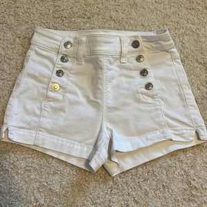 American Eagle Next Level Stretch high waisted white shorts